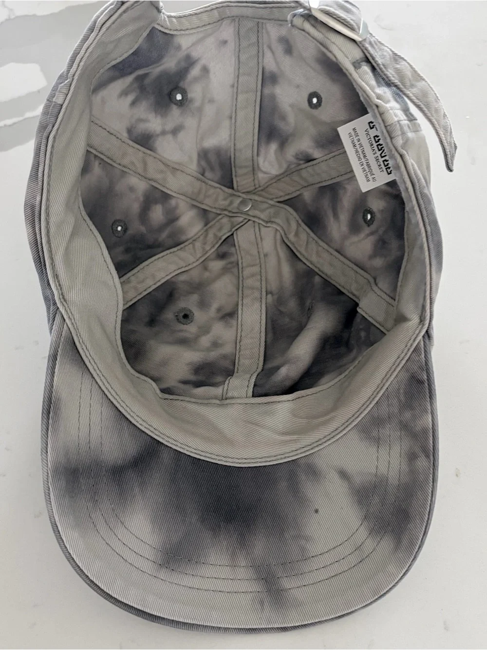 PINK Victoria's Secret Tie-Dye Grey woman’s Baseball Cap